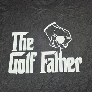 The Golf Father Parody Tee Tultex Graphic T-Shirt Mens Large Black Excellent